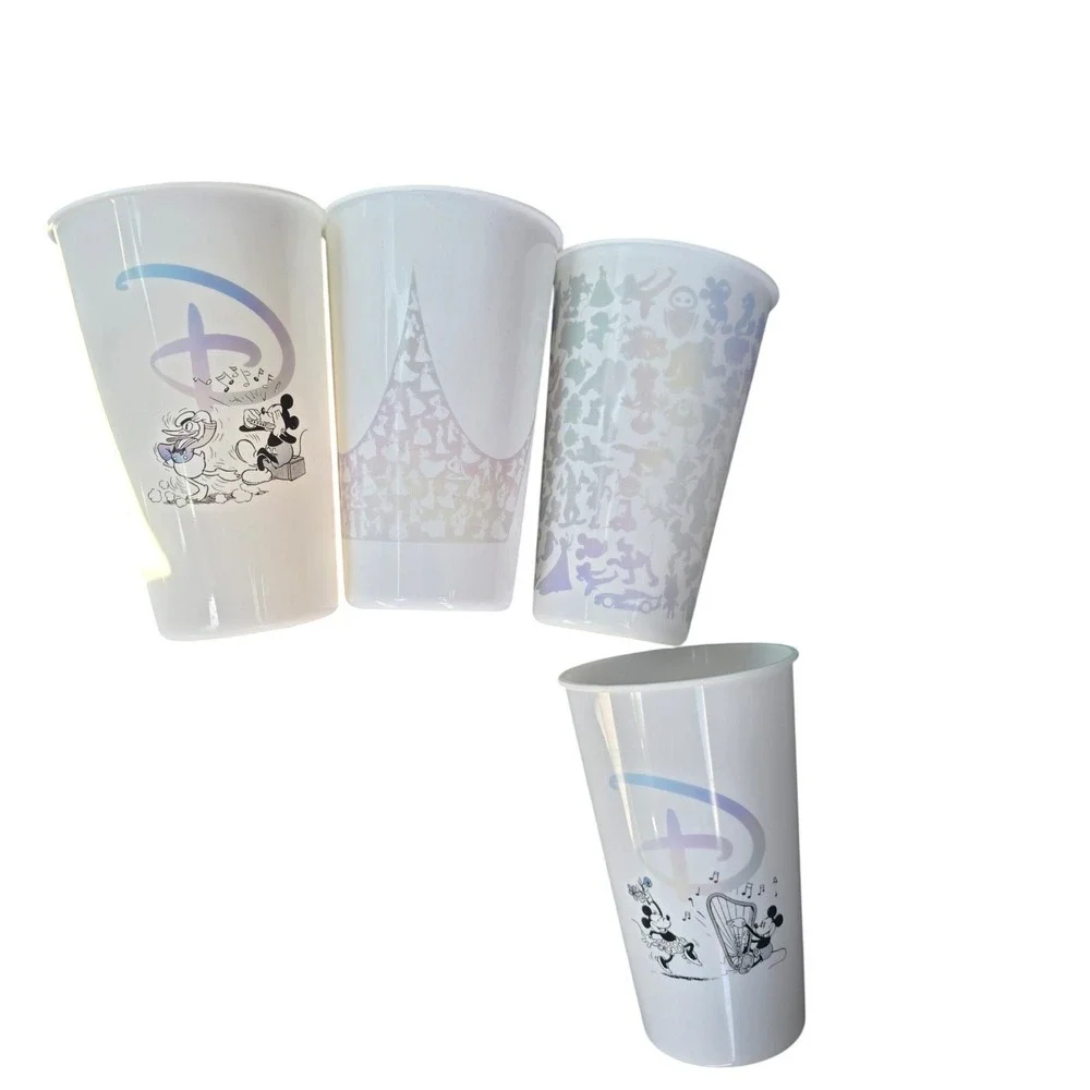 Disney 100 Years of Wonder Souvenir Cup Set of 4 Mickey Donald Castle White 2023